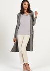 Marl Longline Cardigan, Dark Grey - Charcoal, large
