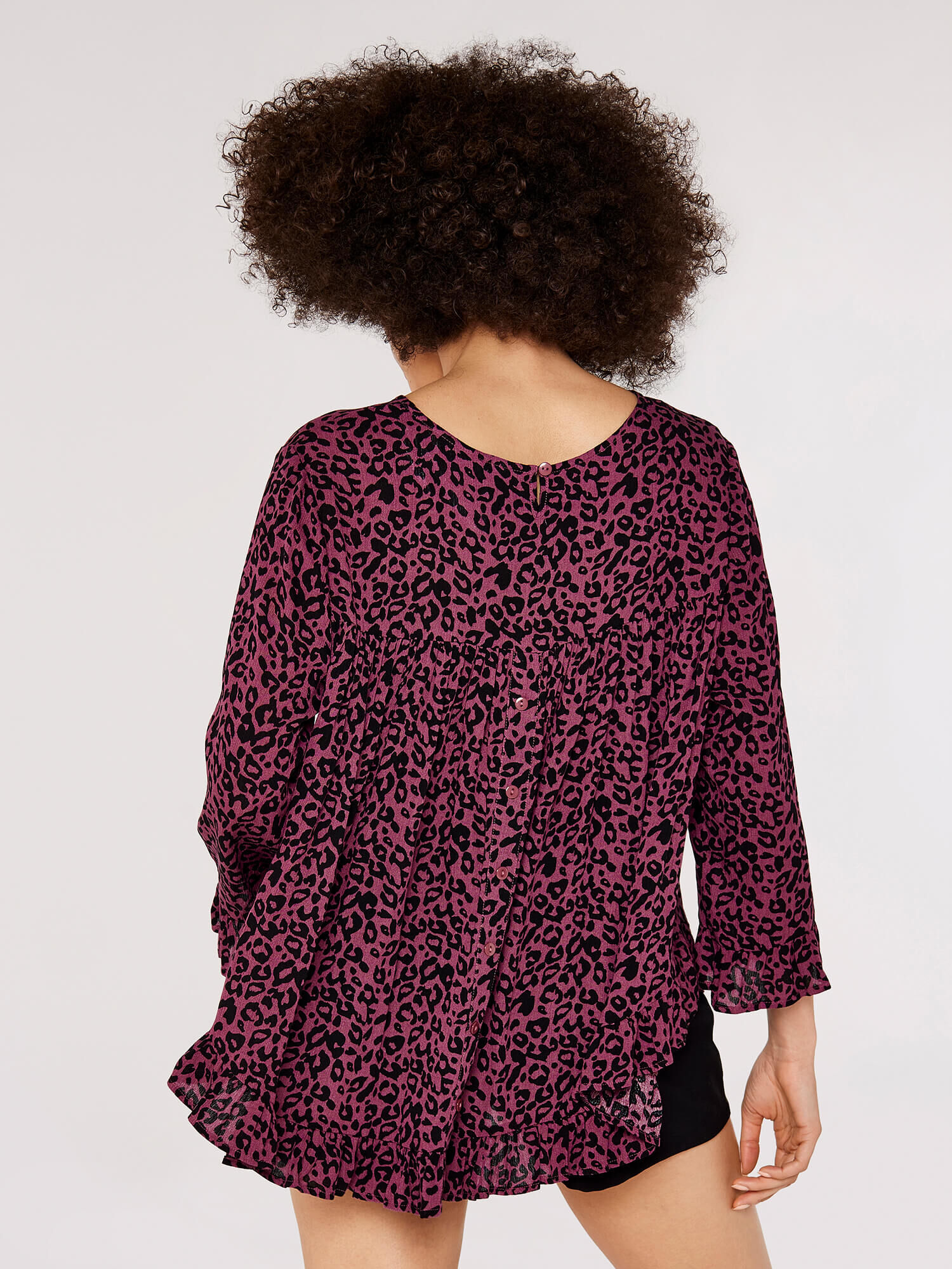 Ruffled animal print dress store zara