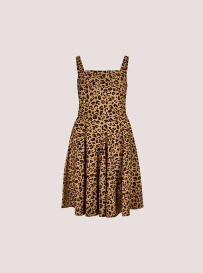 Animal Print Skater Mini Dress