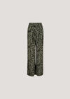 Zebra Print Wide Leg Trousers, Khaki, large