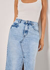 Amara Denim Maxi Skirt, Sky Blue, large