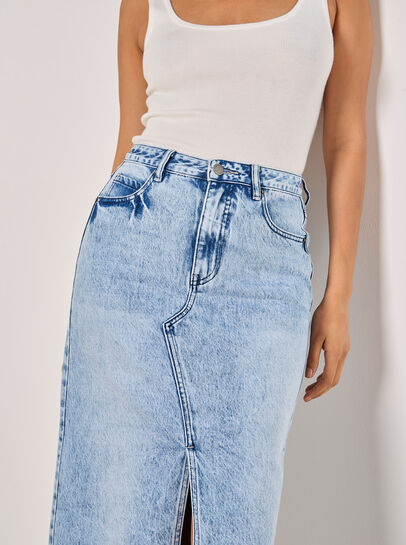 Amara Denim Maxi Skirt