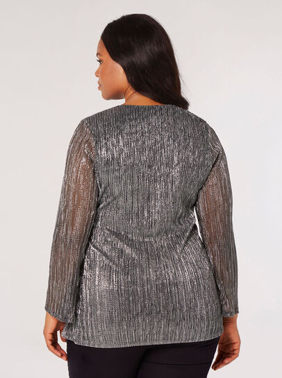 Curve Plisse Wrap Top