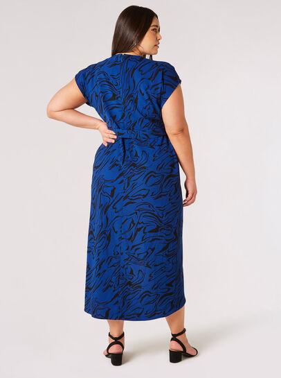 Curve Waves Wrap Midi Dress