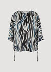 Curve Soft Touch Zebra Drawstring Top, Grey, large