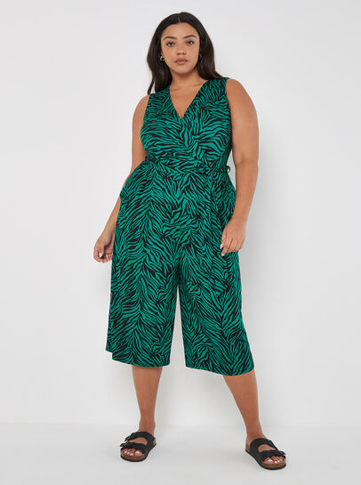 Curve Zebra Print Jumpsuit