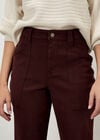 Kate Patch Pocket Tapered Jeans, Burgundy, large