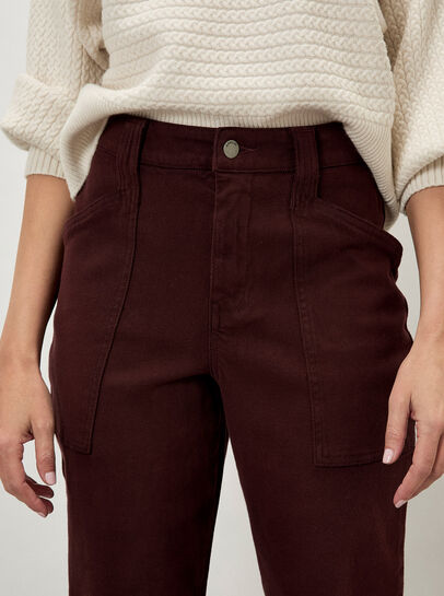 Kate Patch Pocket Tapered Jeans