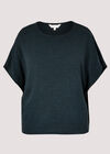 Curve Soft Ribbed Top, Green, large