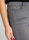 Grey Skinny Fit Biker Jeans, Grey, large