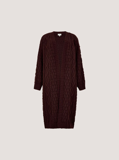 Chunky Cable Knit Longline Cardigan