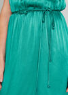 Halter Neck Wrap Dress, Green, large