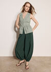 Relaxed Balloon Trousers, Green, large