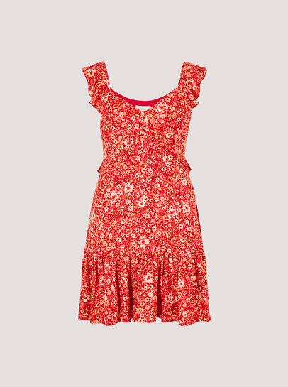 Ditsy Floral Ruffle Mini Dress