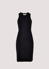 Ribbed Mini Dress, Black, large