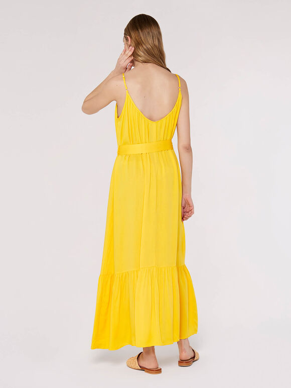 Twill Cami Maxi Dress, Yellow, large
