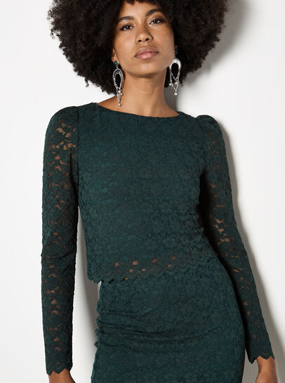 Floral Leaf Lace Top