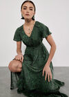 Paisley Print Maxi Dress, Green, large