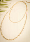 Gold Double Layered Chain Necklace, Assorted, large
