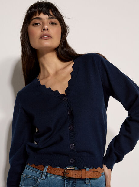 Scallop Hem Cardigan