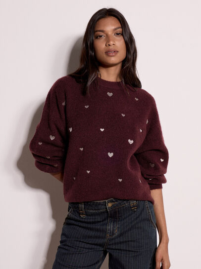 Embroidered Heart Jumper
