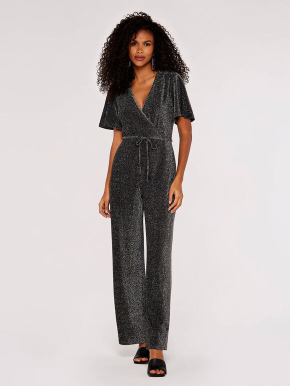 Sparkle Angel Sleeve Jumpsuit | Apricot Clothing