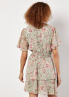 Watercolour Blooms Chiffon Mini Dress, Mint, large