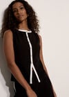 Jersey Crepe Monochrome Waistcoat, Black, large
