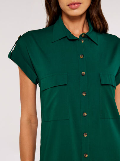 Sleeveless Shirt Mini Dress