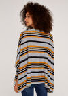 Striped Poncho Top, Mustard, large