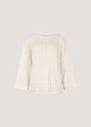 Pointelle Knit Bell Sleeve Jumper, White, large