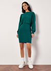 Cropped Batwing Jumper, Green, large