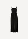 Wide-Leg Jersey Jumpsuit, Black, large