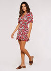 Floral Wrap Playsuit, Pink, large