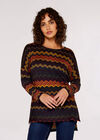 Chevron Side Zip Top, Mustard, large