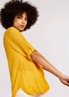Slub Shimmer Twist Top, Yellow, large