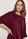 Soft Touch Batwing Top, Burgundy, large