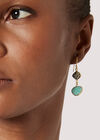 Gold Tone Multi Stone Drop Earrings, Assorted, large