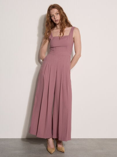 Crepe Wide-Leg Jumpsuit