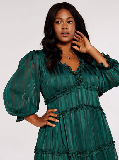 Curve Ruffle Mini Dress