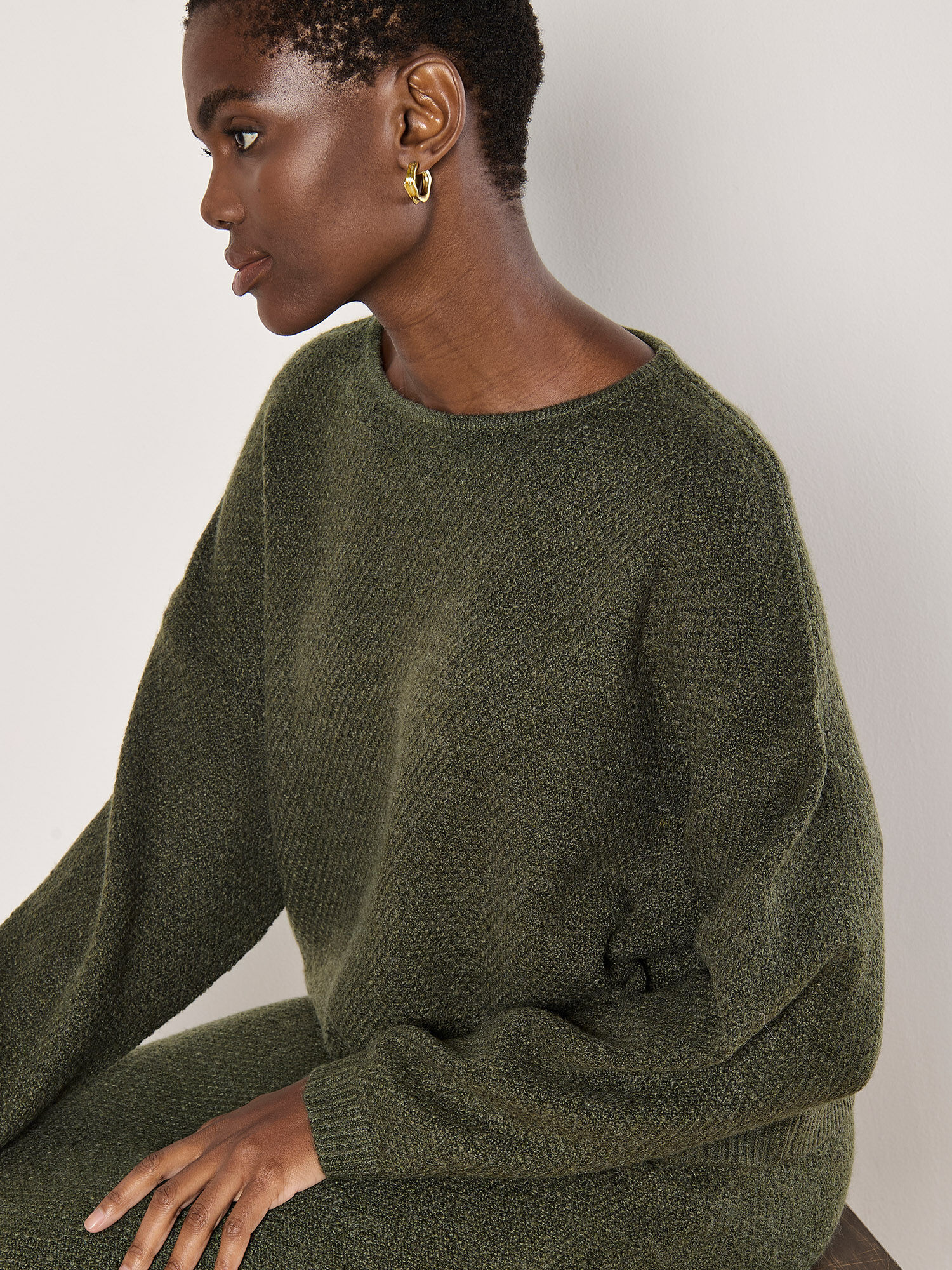 Fine knit batwing jumper on sale