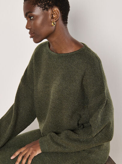Waffle Knit Batwing Jumper