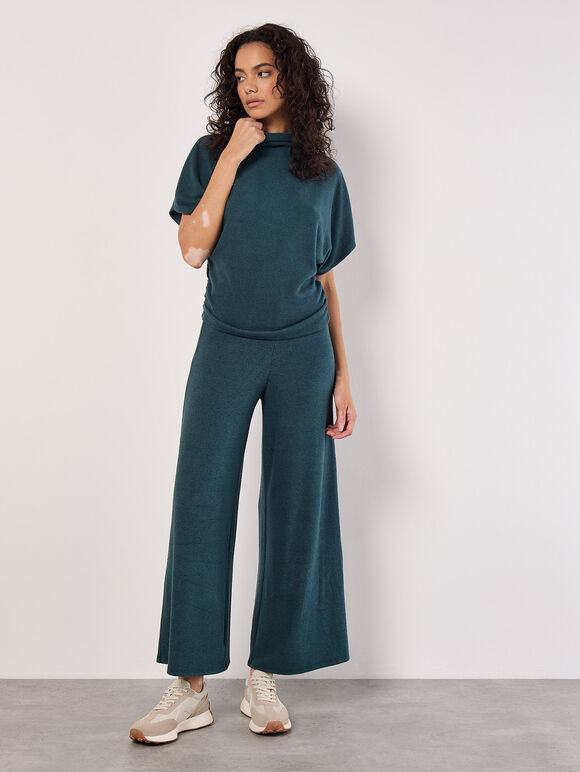 Soft Touch Ruched Top, Green, large