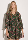 Vintage Ditsy Floral Mini Dress, Green, large