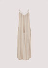 Striped Linen Mix Jumpsuit, Stone, large