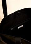 Leather Tote Bag, Black, large