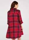Punk Tartan Shirt Dress, Red, large