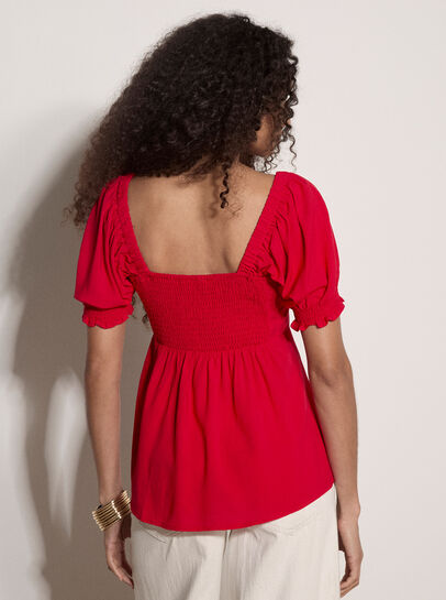 Tie Front Milkmaid Top