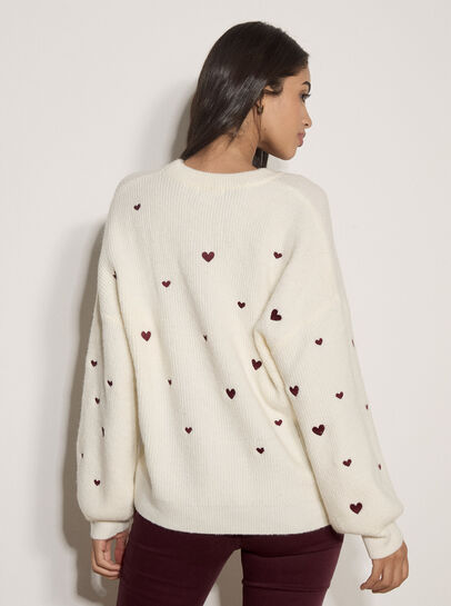 Embroidered Heart Jumper