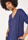 Soft Touch Rib Knit Mini Dress, Navy, large